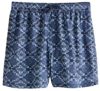 Next Fashion Navajo Badeshorts navy/indigo/pastellblau