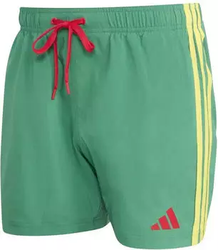 Adidas 3 Stripes Swim Shorts 5 Inch (JY9789) bold green/pure ruby