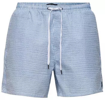Only & Sons ONSTED STRIPE SEERSUCKER SWIM NOOS Badehose (ONS5120005000001) royalblau/weiß