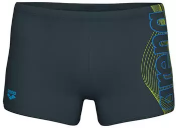 Arena Basic Swim Shorts dunkelgrau/reflektierendes neon/blau
