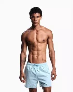 Emporio Armani Regular Fit Badeshorts mit Logo-Badge (EM000583_AF20424) sky