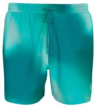 Calvin Klein Medium Drawstring-Print Badeshorts (KM0KM01160) ck ombre blue aop