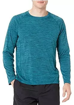Amazon Essentials Langärmeliges Schnell Trocknendes Bade-T-Shirt Slim Fit (S17AE40004) grünblau