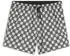 HUGO AARON_SWIM Schnelltrocknende Badeshorts mit gestapeltem Logo-Karomuster (50556792) khaki