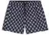 HUGO AARON_SWIM Quick-dry Badeshorts mit gestapeltem Logo-Karomuster (50556792) dunkelblau