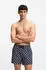 HUGO AARON_SWIM Quick-dry Badeshorts mit gestapeltem Logo-Karomuster (50556792) dunkelblau