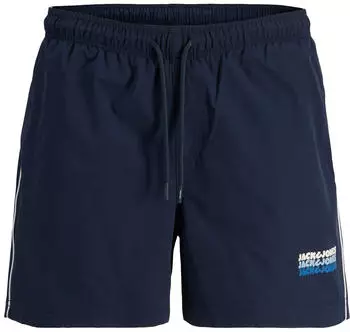 Jack & Jones JPSTMAUI Badeshorts (12291401) navy/hellblau/wei&szlig;