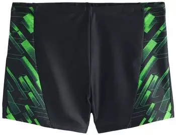 Next Fashion Schlichte Badeshorts mit Palmen-Logo (Y1284816) smaragd/grasgrün/schwarz