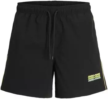 Jack & Jones Jpstmaui Sunrise Triple Logo Badeshorts (12291401) gelb/schwarz