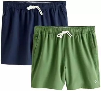 Next Fashion Core Essential Badeshorts dunkelblau/grün