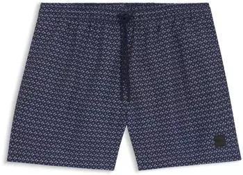 Hugo Boss Badeshorts mit feinem Print und Logo-Badge - Style Vibe 50518968 Blau