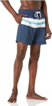 Amazon Essentials Swim Shorts Quick Dry 18 cm Regular Fit (AE1671278) marineblau weiß streifen
