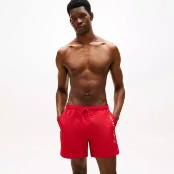 Tommy Hilfiger Original Logo Mid Length Swim Shorts (UM0UM03748) medium red