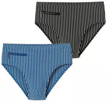 Schiesser Ocean Swim Swim Shorts 2-Pack blau/schwarz