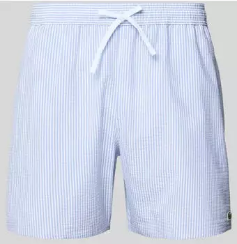 Lacoste Seersucker Swim Trunks (MH9089) white/aphylla