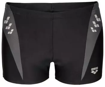 Arena Steplogo Swim Short Badeshorts (011785-550) schwarz / asphalt