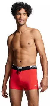 Puma Badepants Retro-Design Logo-Bund (100000028) rot