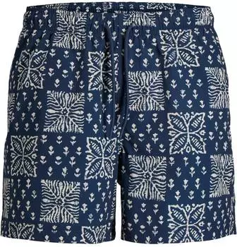 Jack & Jones JPSTMAUI Shell AOP Swim Shorts Regular (12291808) creme/navy