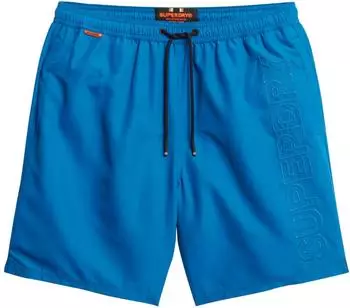 Superdry Premium Bestickte Badeshorts, 17 Zoll Schrittlänge (M3010246A) twilight blue