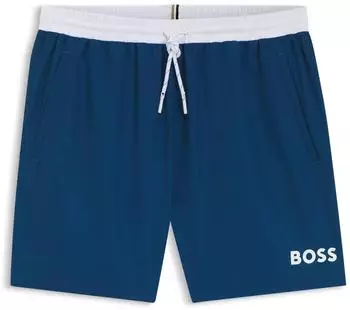 Hugo Boss Starfish Badeshorts mit Kontraststreifen (50514429) blau