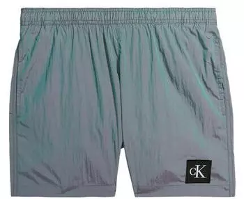 Calvin Klein Medium Drawstring Badehose (KM0KM00819) overcast grey