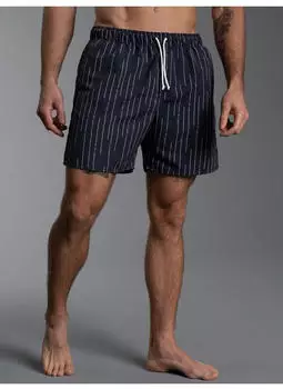 Trigema Shorts Bade-/Freizeitshorts mit Druckmotiv (77151414) navy/bunt