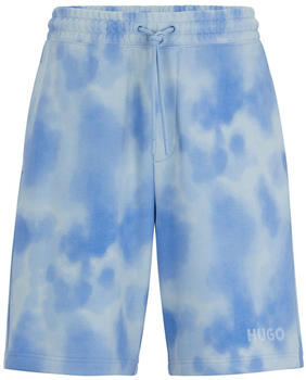 Hugo Relaxed-Fit Shorts aus Baumwoll-Terry mit Print der Saison Detra 50510025 hellblau