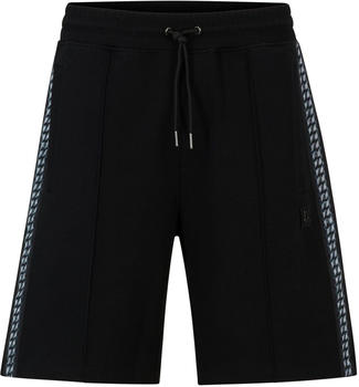 Hugo Relaxed-Fit Shorts aus Stretch-Baumwolle mit Stack-Logo Desort 50510122 schwarz