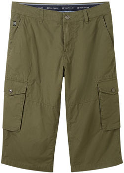 Tom Tailor Relaxed Fit Overknee Cargo Shorts (1040225) olive geometric structure