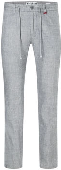 MAC Chinohose Lennox Sport Leinenstruktur silber