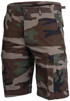 Mil Tec Shorts BDU rip-stop vorgewaschen woodland