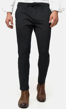 Indicode Ignazo Stretch Chinohose baumwolle black