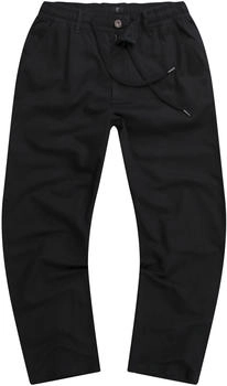 JP 1880 Hose Leinenoptik legere Passform Elastikbund schwarz 815194100-XXL