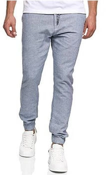 Indicode Blnda Stoffhose leinen baumwolle navy