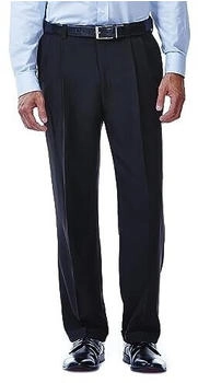 Haggar ECLO Stria Expandable Waist Faltenband vorne grau