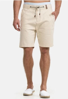 Indicode Bowmanville Shorts leinen baumwolle Fog