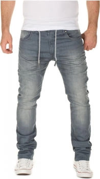 WOTEGA Noah Herren Jogginghose Jeans-Look grau