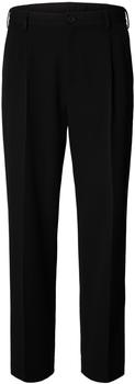 Selected Bundfaltenhose 'FINN' schwarz