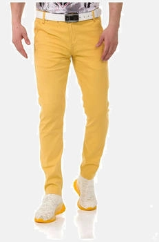 Cipo & Baxx Stoffhose Slim Fit CD842 senf