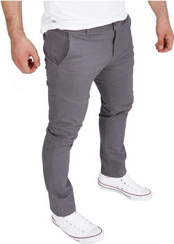 WOTEGA Glenn Herren Chino Slim Fit Hosen grau