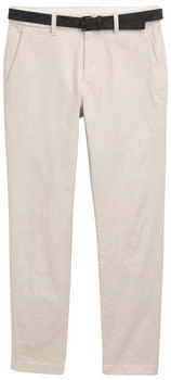 Tom Tailor Travis Slim Chino mit G&uuml;rtel white beige zig zag structure (1037547)