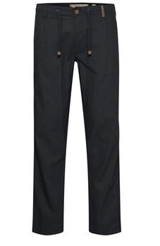 Indicode Ives Leinen-Hose schwarz