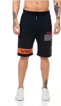 Redbridge Shorts Kurze Hose Sweat Pants Jogginghose NASA Logo dunkelblau