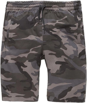 Vintage Industries Greytown Camo Sweat-Shorts dunkelbraun schwarz dunkelbeige