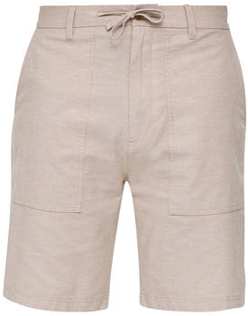 S.Oliver Chino-Shorts Leinenmix elastischer Bund braun 2146955 84W1