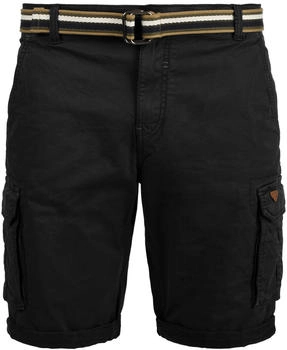 Blend Cargo Shorts Bermuda Kurze Hose Gürtel regular fit schwarz 70155