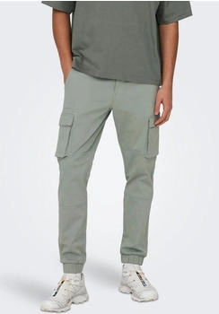 Only & Sons Cargo Hose verjüngter Schnitt elastische Bündchen Cargotaschen Only & Sons Cargo Hose verjüngter Schnitt elastische Bündchen Cargotaschen