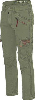 Timezone Herren-Cargohose lässig modern Washed kaki