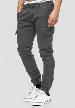 Indicode August Cargohose baumwolle Taschen Raven
