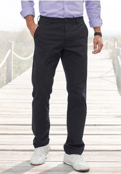 H.I.S Jeans Chinohose regular-fit schwarz